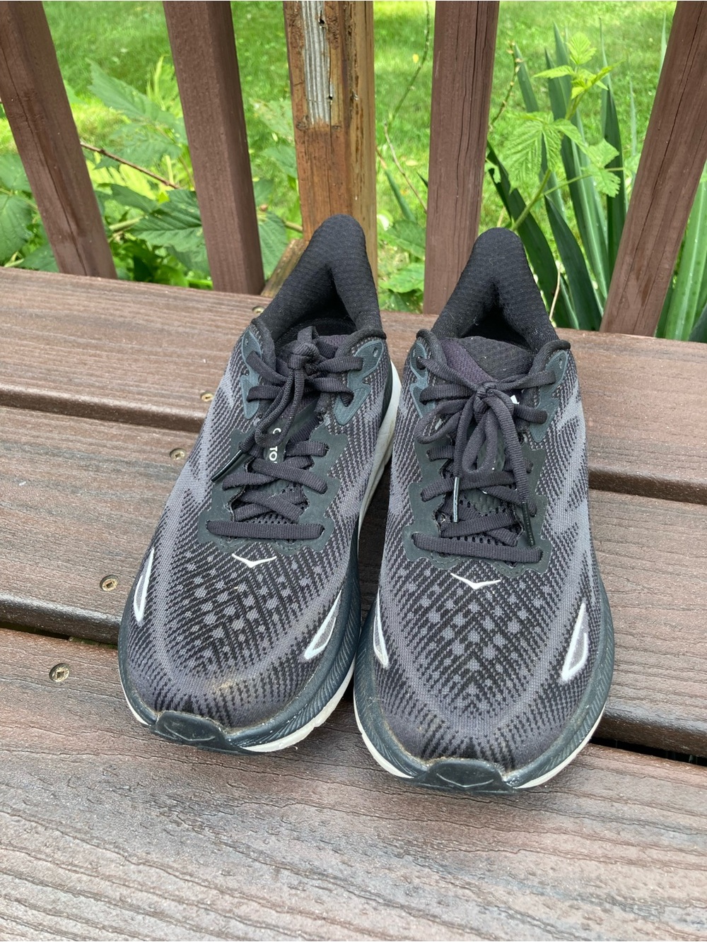 Hoka Clifton 9 Running Shoes for Women Black/White Size 8 B Sneakers - Picture 11 of 12